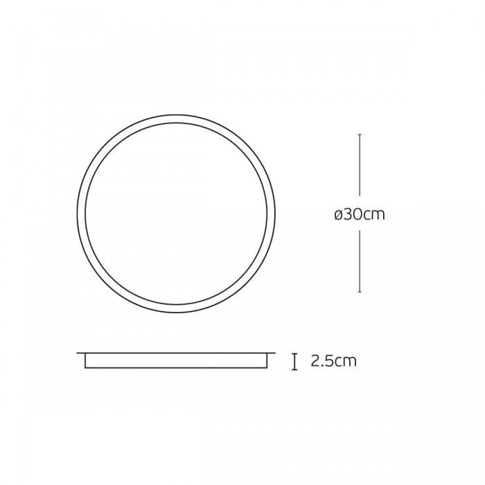 VK/04557/B/CCT - Panel οροφής CCT LED, πολύ λεπτό 2.5cm, 3000K, 4000K or 6000K, 24W, 2400lm, CRI>80, 120°, IP40, ø30x2.5cm, μαύρο VK/04557/B/CCT - Panel οροφής CCT LED, πολύ λεπτό 2.5cm, 3000K, 4000K or 6000K, 24W, 2400lm, CRI>80, 120°, IP40, ø30x2.5cm, μαύρο