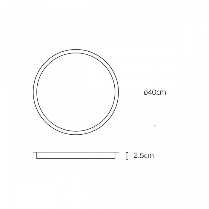 VK/04558/W/CCT - Panel οροφής CCT LED, πολύ λεπτό 2.5cm, 3000K, 4000K or 6000K, 30W, 3000lm, CRI>80, 120°, IP40, ø40x2.5cm, λευκό VK/04558/W/CCT - Panel οροφής CCT LED, πολύ λεπτό 2.5cm, 3000K, 4000K or 6000K, 30W, 3000lm, CRI>80, 120°, IP40, ø40x2.5cm, λευκό