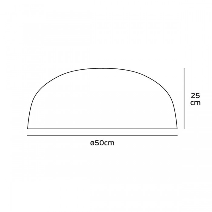 VK/03151/CE/50/B - Φωτιστικό οροφής, 240V, 3xΕ27, Max 3x20W (LED), IP20, ø50x25cm, μαύρο