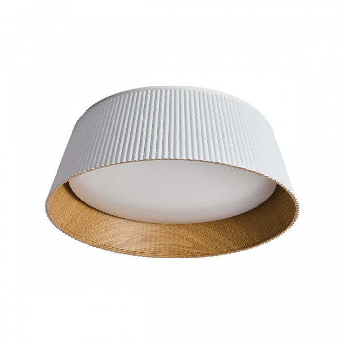 VK/04707/CE/D/W/W - Λευκό/wood grain. 3000K. 30W. 1860lm. AC220-240V. 120°. LED SMD2835. Τροφοδοτικό Eaglerise. Οροφής/κρεμαστό. -20°C → 60°C. 50.000hrs. Dim Yes, triac. CRI>80. Μέταλλο + ακρυλικό. IP20