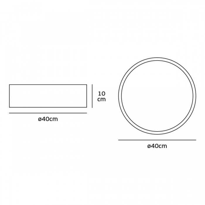 VK/04134CE/B/W - Φωτιστικό LED οροφής, 175-265V, 20W, 2700K, 2.045lm, CRI>80, IP20, ø40x10cm, μαύρο VK/04134CE/B/W - Φωτιστικό LED οροφής, 175-265V, 20W, 2700K, 2.045lm, CRI>80, IP20, ø40x10cm, μαύρο