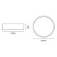 VK/04134CE/B/W - Φωτιστικό LED οροφής, 175-265V, 20W, 2700K, 2.045lm, CRI>80, IP20, ø40x10cm, μαύρο VK/04134CE/B/W - Φωτιστικό LED οροφής, 175-265V, 20W, 2700K, 2.045lm, CRI>80, IP20, ø40x10cm, μαύρο