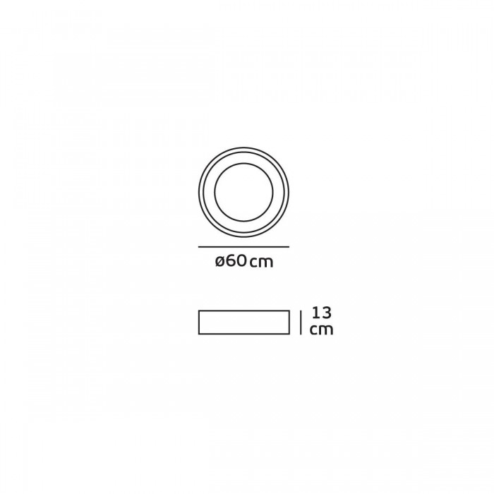 VK/04130CE/W/W - Φωτιστικό LED οροφής, 220-240V, 42W, 3000K, 2.845lm, CRI>80, IP20, ø60cm, λευκό VK/04130CE/W/W - Φωτιστικό LED οροφής, 220-240V, 42W, 3000K, 2.845lm, CRI>80, IP20, ø60cm, λευκό