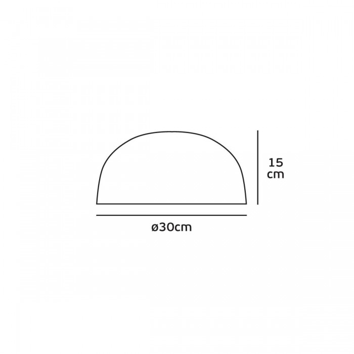 VK/03152/CE/30/B - Φωτιστικό οροφής, 240V, 2xΕ27, Max 2x20W (LED), IP20, ø30x15cm, μαύρο