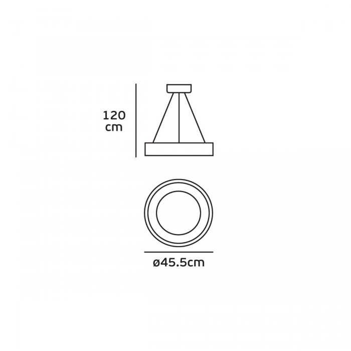 VK/04131PE/W/W - Φωτιστικό LED κρεμαστό, 220-240V, 29W, 3000K, 1.870lm, CRI>80, IP20, ø45.5cm, λευκό VK/04131PE/W/W - Φωτιστικό LED κρεμαστό, 220-240V, 29W, 3000K, 1.870lm, CRI>80, IP20, ø45.5cm, λευκό