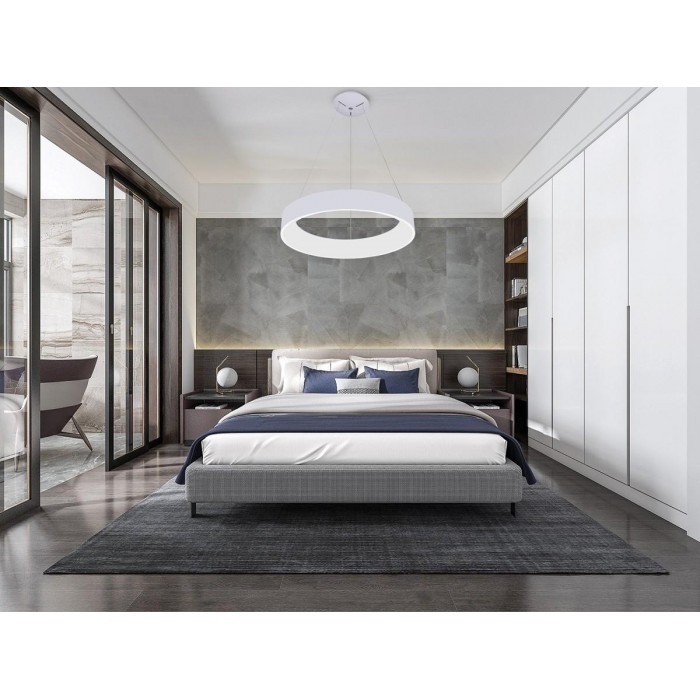 VK/04131PE/W/W - Φωτιστικό LED κρεμαστό, 220-240V, 29W, 3000K, 1.870lm, CRI>80, IP20, ø45.5cm, λευκό VK/04131PE/W/W - Φωτιστικό LED κρεμαστό, 220-240V, 29W, 3000K, 1.870lm, CRI>80, IP20, ø45.5cm, λευκό