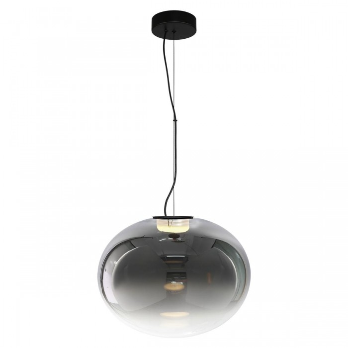 VK/04686/PE/B-SG/W/40 - Μαύρο + smoky grey. 3000K. 11W. 1.176lm. ø40cm. AC220-240V. 120°. Τροφοδοτικό Eaglerise. Οροφής/κρεμαστό. -45°C → 70°C. 25.000hrs. Dim No. CRI>80. Μεταλλική ροζέτα + γυαλί. IP20.