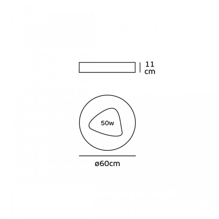 VK/04242CE/W/W/60 - Φωτιστικό LED οροφής, 220-240V, 50W, 3000K, 2.500lm, CRI>80, IP20, ø60cm, λευκό VK/04242CE/W/W/60 - Φωτιστικό LED οροφής, 220-240V, 50W, 3000K, 2.500lm, CRI>80, IP20, ø60cm, λευκό