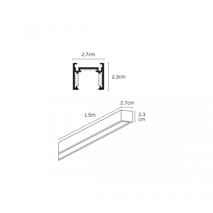 VK/04583/TR/S/1.5/B - EIVA, Led μαγνητική ράγα λεπτή 48V. DALI, εξωτερική/κρεμαστή. 1.5μ., μαύρη VK/04583/TR/S/1.5/B - EIVA, Led μαγνητική ράγα λεπτή 48V. DALI, εξωτερική/κρεμαστή. 1.5μ., μαύρη