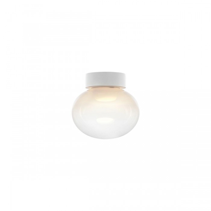 VK/04686/CE/W-W/W/20 - Λευκό + opal. 3000K. 5W. 619lm. ø20cm. AC220-240V. 120°. Τροφοδοτικό Eaglerise. Οροφής. -45°C → 70°C. 25.000hrs. Dim No. CRI>80. Metal base + glass. IP20 