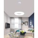 VK/04242PE/W/W/45 - Φωτιστικό LED κρεμαστό, 220-240V, 38W, 3000K, 1.900lm, CRI>80, IP20, ø45cm, λευκό
