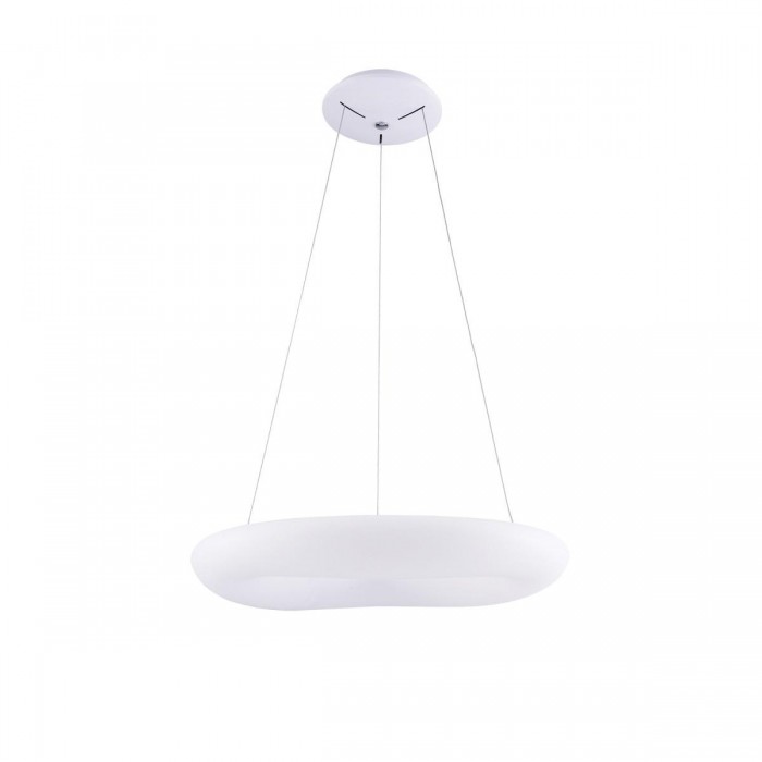 VK/04242PE/W/W/60 - Φωτιστικό LED κρεμαστό, 220-240V, 50W, 3000K, 2.500lm, CRI>80, IP20, ø60cm, λευκό
