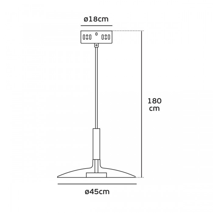 VK/04413PE/G/W/45 - Φωτιστικό LED κρεμαστό, 220V, 16W, 3000K, 1.760lm, CRI>80, IP20, ø45cm, γκρι VK/04413PE/G/W/45 - Φωτιστικό LED κρεμαστό, 220V, 16W, 3000K, 1.760lm, CRI>80, IP20, ø45cm, γκρι