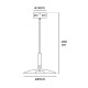 VK/04413PE/G/W/45 - Φωτιστικό LED κρεμαστό, 220V, 16W, 3000K, 1.760lm, CRI>80, IP20, ø45cm, γκρι VK/04413PE/G/W/45 - Φωτιστικό LED κρεμαστό, 220V, 16W, 3000K, 1.760lm, CRI>80, IP20, ø45cm, γκρι