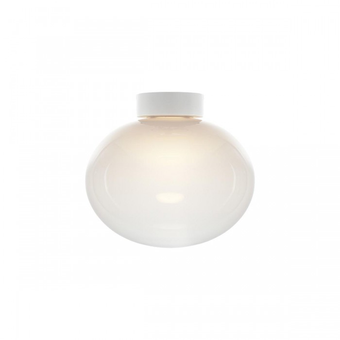 VK/04686/CE/W-W/W/30 - Λευκό + opal. 3000K. 8W. 872lm. ø30cm. AC220-240V. 120°. Τροφοδοτικό Eaglerise. Οροφής. -45°C → 70°C. 25.000hrs. Dim No. CRI>80. Metal base + glass. IP20 