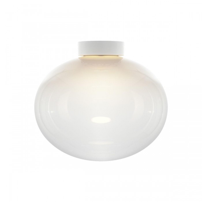 VK/04686/CE/W-W/W/40 - Λευκό + opal. 3000K. 11W. 1.176lm. ø40cm. AC220-240V. 120°. Τροφοδοτικό Eaglerise. Οροφής. -45°C → 70°C. 25.000hrs. Dim No. CRI>80. Metal base + glass. IP20