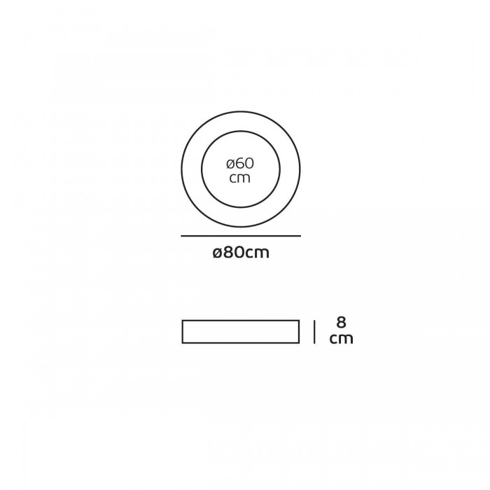 VK/04243CE/W/W/80 - Φωτιστικό LED οροφής, 220-240V, 80W, 3000K, 4.000lm, CRI>80, IP20, ø80cm, λευκό VK/04243CE/W/W/80 - Φωτιστικό LED οροφής, 220-240V, 80W, 3000K, 4.000lm, CRI>80, IP20, ø80cm, λευκό