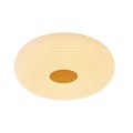 VK/04710/CE/D/W/W/50 - Λευκό/wood grain. 3000K. 40W. 2880lm. ø50cm. AC220-240V. 120°. LED SMD2835. Τροφοδοτικό Eaglerise. Οροφής. -20°C → 60°C. 50.000hrs. Dim Yes, triac. CRI>80. Μέταλλο  +  PVC. IP20