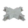 VK/29B/S - Σύνδεσμος ράγας σταυρός, +, για σύνδεση 4 τμημάτων ράγας σε διασταυρούμενη διαμόρφωση, IP20, ασημί