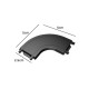VK/04481/W/CON - BISQIT, Σύνδεσμος μαγνητικής ράγας 40V Ultra Slim, IP20, καμπύλη, 5x5cm, λευκός VK/04481/W/CON - BISQIT, Σύνδεσμος μαγνητικής ράγας 40V Ultra Slim, IP20, καμπύλη, 5x5cm, λευκός