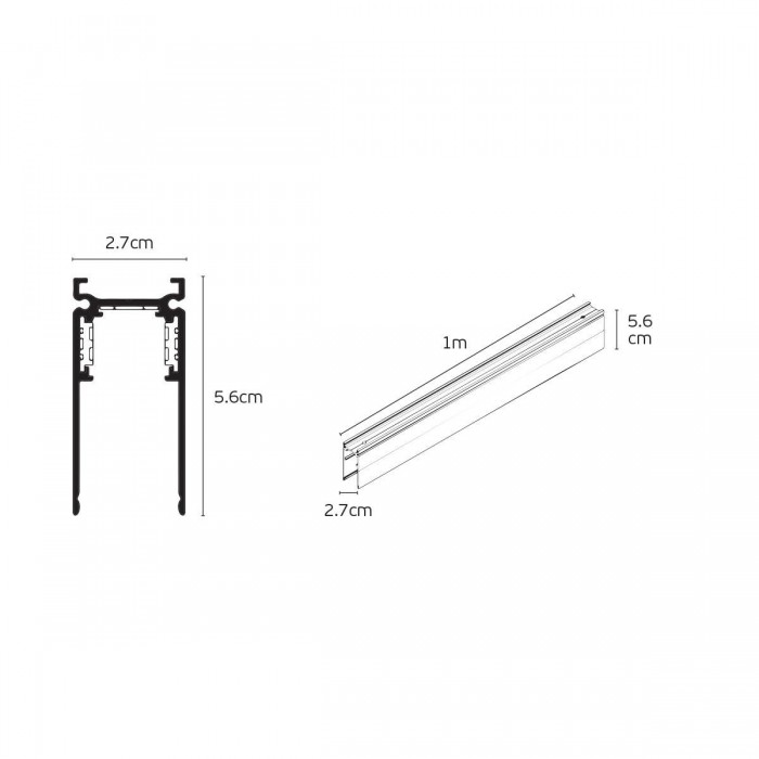 VK/04586/TR/S/1/W - EIVA, Led μαγνητική ράγα λεπτή 48V. DALI, εξωτερική/κρεμαστή high. 1μ., λευκή VK/04586/TR/S/1/W - EIVA, Led μαγνητική ράγα λεπτή 48V. DALI, εξωτερική/κρεμαστή high. 1μ., λευκή