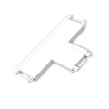  VK/04482/W/CON - BISQIT, Σύνδεσμος μαγνητικής ράγας 40V Ultra Slim, IP20, σχήμα Τ, 8.5x2.5cm, λευκός