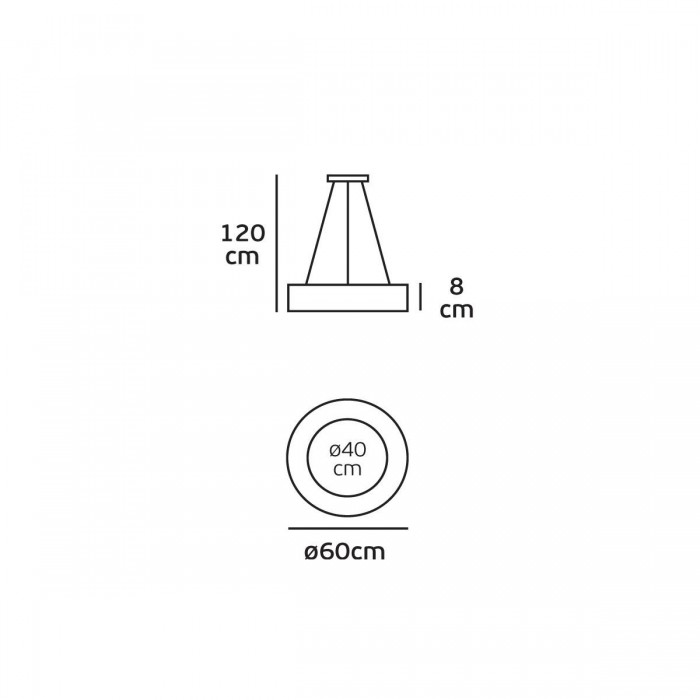 VK/04243PE/AN/W/60 - Φωτιστικό LED κρεμαστό, 220-240V, 51W, 3000K, 3.824lm, CRI>80, IP20, ø60cm, ανθρακί VK/04243PE/AN/W/60 - Φωτιστικό LED κρεμαστό, 220-240V, 51W, 3000K, 3.824lm, CRI>80, IP20, ø60cm, ανθρακί