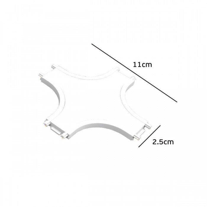 VK/04483/W/CON - BISQIT, Σύνδεσμος μαγνητικής ράγας 40V Ultra Slim, IP20, σταυρός, 11x2.5cm, λευκός VK/04483/W/CON - BISQIT, Σύνδεσμος μαγνητικής ράγας 40V Ultra Slim, IP20, σταυρός, 11x2.5cm, λευκός