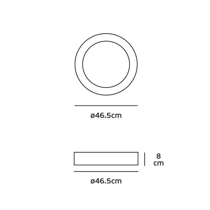 VK/04416CE/GD/W/46 - Πλαφονιέρα οροφής LED, 220-240V, 34W, 3000K, 4.232lm, CRI>80, IP20, ø46.5cm, χρυσό VK/04416CE/GD/W/46 - Πλαφονιέρα οροφής LED, 220-240V, 34W, 3000K, 4.232lm, CRI>80, IP20, ø46.5cm, χρυσό
