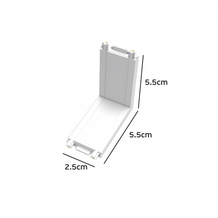 VK/04484/B/CON - BISQIT, Σύνδεσμος μαγνητικής ράγας 40V Ultra Slim, IP20, ορθή γωνία, 5.5x5.5cm, μαύρος VK/04484/B/CON - BISQIT, Σύνδεσμος μαγνητικής ράγας 40V Ultra Slim, IP20, ορθή γωνία, 5.5x5.5cm, μαύρος