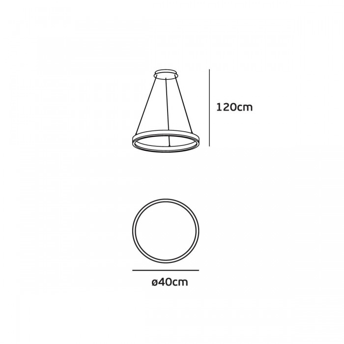 VK/04251PE/W/W/40 - Φωτιστικό LED κρεμαστό, 200-240V, 32W, 3000K, 1.856lm, CRI>80, IP20, ø40cm, λευκό VK/04251PE/W/W/40 - Φωτιστικό LED κρεμαστό, 200-240V, 32W, 3000K, 1.856lm, CRI>80, IP20, ø40cm, λευκό