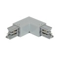 VK/28B/S/L - Αριστερός ηλεκτρονικός σύνδεσμος ράγας L, γωνία 90°, IP20, ασημί