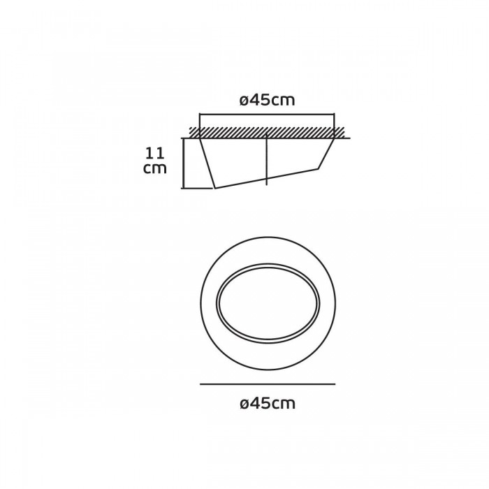 VK/04418CE/W/W/45 - Φωτιστικό LED οροφής, 220V, 34W, 3000K, 4.215lm, CRI>80, IP20, ø45cm, λευκό VK/04418CE/W/W/45 - Φωτιστικό LED οροφής, 220V, 34W, 3000K, 4.215lm, CRI>80, IP20, ø45cm, λευκό