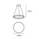 VK/04251PE/CG/W/60 - Φωτιστικό LED κρεμαστό, 200-240V, 41W, 3000K, 2.808lm, CRI>80, IP20, ø60cm, σαμπανιζέ VK/04251PE/CG/W/60 - Φωτιστικό LED κρεμαστό, 200-240V, 41W, 3000K, 2.808lm, CRI>80, IP20, ø60cm, σαμπανιζέ