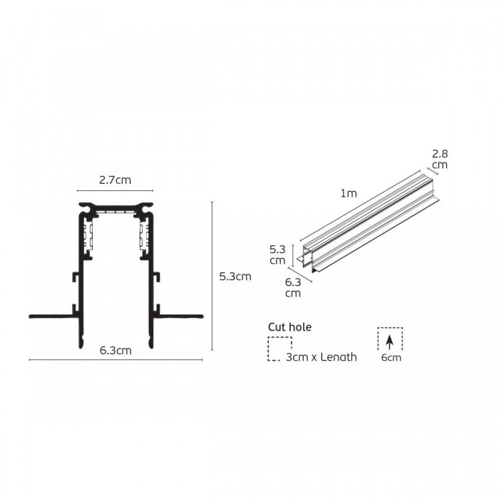 VK/04588/TR/TL/1/W - EIVA, Led μαγνητική ράγα λεπτή 48V. DALI, χωνευτή trimless. 1μ., λευκή VK/04588/TR/TL/1/W - EIVA, Led μαγνητική ράγα λεπτή 48V. DALI, χωνευτή trimless. 1μ., λευκή