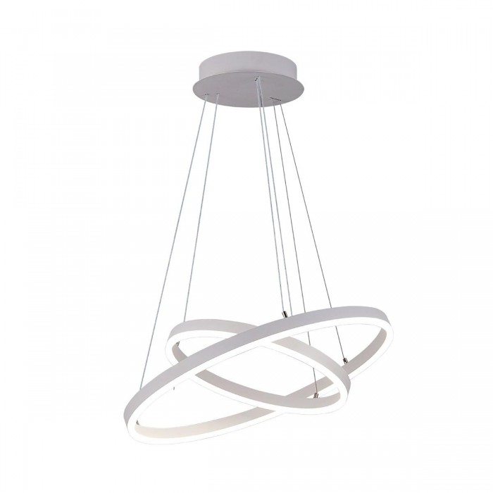 VK/04252PE/W/W/4060 - Φωτιστικό LED κρεμαστό, 200-240V, 74W, 3000K, 5.032lm, CRI>80, IP20, ø60cm+ø40cm, λευκό VK/04252PE/W/W/4060 - Φωτιστικό LED κρεμαστό, 200-240V, 74W, 3000K, 5.032lm, CRI>80, IP20, ø60cm+ø40cm, λευκό