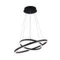 VK/04252PE/Β/W/4060 - Φωτιστικό LED κρεμαστό, 200-240V, 68W, 3000K, 4.308lm, CRI>80, IP20, ø60cm+ø40cm, μαύρο