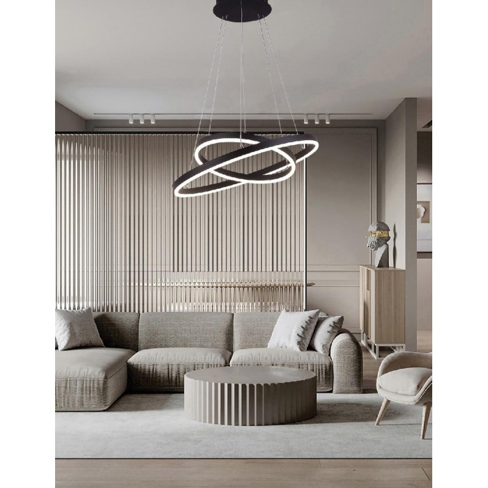 VK/04252PE/CG/W/4060 - Φωτιστικό LED κρεμαστό, 200-240V, 74W, 3000K, 4.588lm, CRI>80, IP20, ø60cm+ø40cm, σαμπανιζέ VK/04252PE/CG/W/4060 - Φωτιστικό LED κρεμαστό, 200-240V, 74W, 3000K, 4.588lm, CRI>80, IP20, ø60cm+ø40cm, σαμπανιζέ
