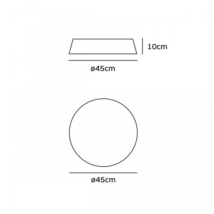 VK/04253CE/B/W/45 - Φωτιστικό LED οροφής, 220-240V, 35W, 3000K, 2.100lm, CRI>80, IP20, ø45x10cm, μαύρο VK/04253CE/B/W/45 - Φωτιστικό LED οροφής, 220-240V, 35W, 3000K, 2.100lm, CRI>80, IP20, ø45x10cm, μαύρο