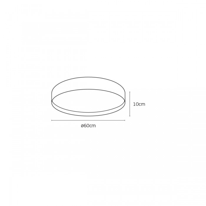 VK/04567/CE/B/W/60 - Φωτιστικό LED οροφής, μαύρο. 3000K. 52W. 3.328lm. ø60cm. IP20