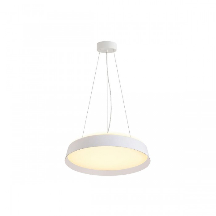 VK/04570/PE/W/W/40 - Φωτιστικό LED κρεμαστό, λευκό. 3000K. 38W. 2.630lm. Ø40cm. CRI>80. IP20
