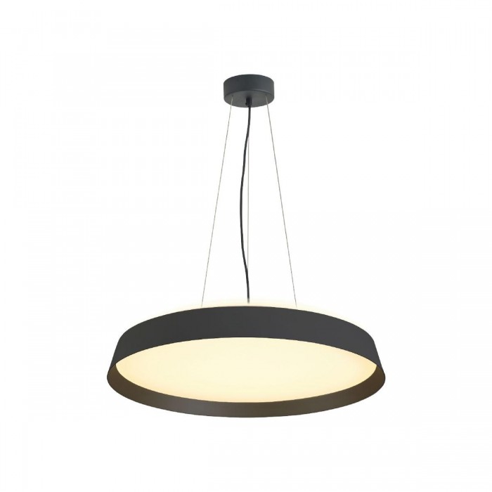 VK/04570/PE/B/W/60 - Φωτιστικό LED κρεμαστό, μαύρο. 3000K. 72W. 5.620lm. Ø60cm. CRI>80. IP20