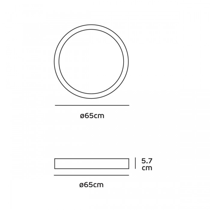 VK/04347/CE/W/W/65 - Πλαφονιέρα οροφής LED, 220-240V, 52W, 3000K, 8.042lm, CRI>90, 120°, IP20, ø65cm, λευκή VK/04347/CE/W/W/65 - Πλαφονιέρα οροφής LED, 220-240V, 52W, 3000K, 8.042lm, CRI>90, 120°, IP20, ø65cm, λευκή