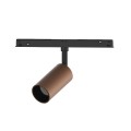 VK/04605/TR/DA/TB-B/W - EIVA, Led φωτιστικό για Led μαγνητική ράγα λεπτή 48V, DALI, 3000K, 1.524lm, 15W, CRI>90,  IP20, ø4.5x9cm, Titanium bronze+μαύρο