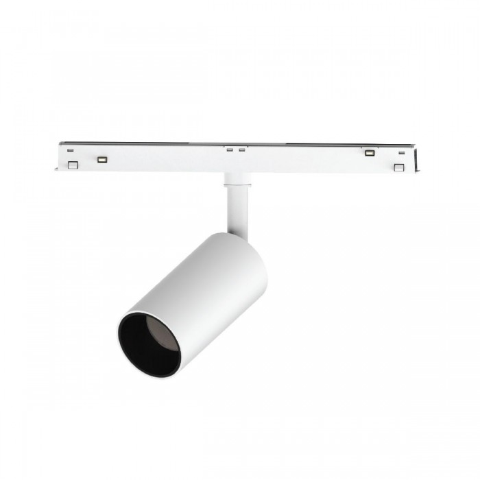VK/04605/TR/DA/W-B/W - EIVA, Led φωτιστικό για Led μαγνητική ράγα λεπτή 48V, DALI, 3000K, 1.524lm, 15W, CRI>90, IP20, ø4.5x9cm, λευκό+μαύρο VK/04605/TR/DA/W-B/W - EIVA, Led φωτιστικό για Led μαγνητική ράγα λεπτή 48V, DALI, 3000K, 1.524lm, 15W, CRI>90, IP20, ø4.5x9cm, λευκό+μαύρο