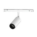 VK/04605/TR/DA/ZM/W-B/W - EIVA, Led φωτιστικό για Led μαγνητική ράγα λεπτή 48V, DALI, 3000K. 1.524lm. 15W. Με δυνατότητα ζουμ 15°-45°, CRI>90, ø4.5x9cm, IP20, λευκό+μαύρο