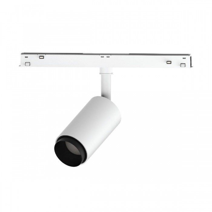 VK/04605/TR/DA/ZM/W-B/W - EIVA, Led φωτιστικό για Led μαγνητική ράγα λεπτή 48V, DALI, 3000K. 1.524lm. 15W. Με δυνατότητα ζουμ 15°-45°, CRI>90, ø4.5x9cm, IP20, λευκό+μαύρο VK/04605/TR/DA/ZM/W-B/W - EIVA, Led φωτιστικό για Led μαγνητική ράγα λεπτή 48V, DALI, 3000K. 1.524lm. 15W. Με δυνατότητα ζουμ 15°-45°, CRI>90, ø4.5x9cm, IP20, λευκό+μαύρο