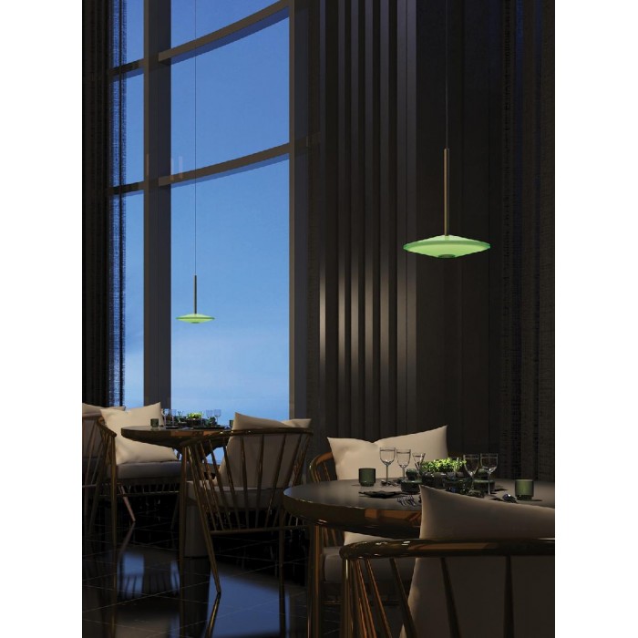 VK/04696/PE/D/GR/W - Πράσινο. 3000K. 10W. 823lm. AC220-240V. 36°. LED Bridgelux COB. Τροφοδοτικό KGP. Οροφής/κρεμαστό. -20°C → 45°C. 50.000hrs. Clicks 20.000. Dim Yes, triac. CRI>90. Γυαλί + αλουμίνιο. IP20 VK/04696/PE/D/GR/W - Πράσινο. 3000K. 10W. 823lm. AC220-240V. 36°. LED Bridgelux COB. Τροφοδοτικό KGP. Οροφής/κρεμαστό. -20°C → 45°C. 50.000hrs. Clicks 20.000. Dim Yes, triac. CRI>90. Γυαλί + αλουμίνιο. IP20