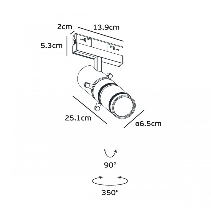 VK/04433/TR/B/W -<p>KONA, Φωτιστικό μαγνητικής ράγας 48V, LED, 25W, 3000K, 15°-1180lm, 21°-1600lm, CRI>90, IP20, dimmable, μαύρο</p> VK/04433/TR/B/W -<p>KONA, Φωτιστικό μαγνητικής ράγας 48V, LED, 25W, 3000K, 15°-1180lm, 21°-1600lm, CRI>90, IP20, dimmable, μαύρο</p>