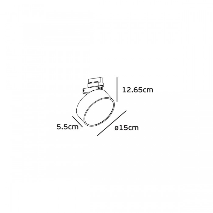 VK/04452/TR/W/C - Φωτιστικό ράγας 30V, LED, 9W, 4000K, 580lm, 110°, CRI>90, ø15cm, IP20, λευκό VK/04452/TR/W/C - Φωτιστικό ράγας 30V, LED, 9W, 4000K, 580lm, 110°, CRI>90, ø15cm, IP20, λευκό